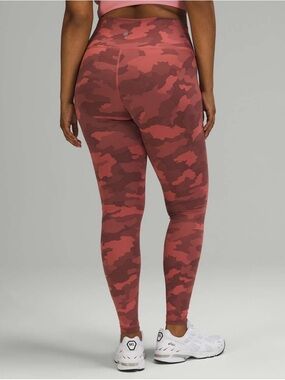 62. Lululemon Wunder Train High-Rise Tight Legging 28" Camo Brier Rose